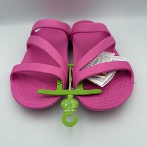 New!‎ Crocs Kadee II Strappy Sandals Pink Adult Women's Size 10